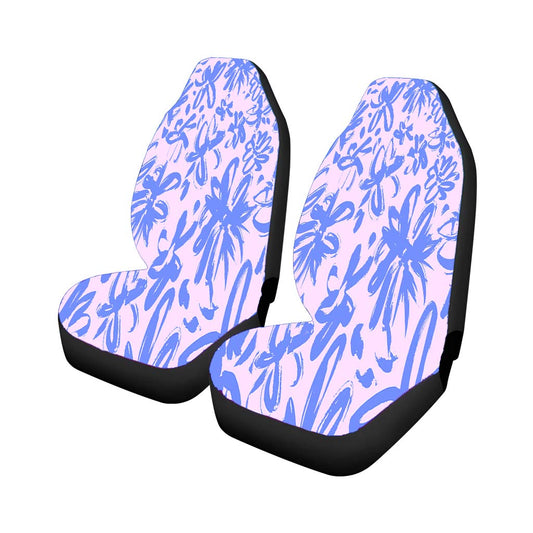 Subtle Painted Flower Car Seat Covers Universal Fit