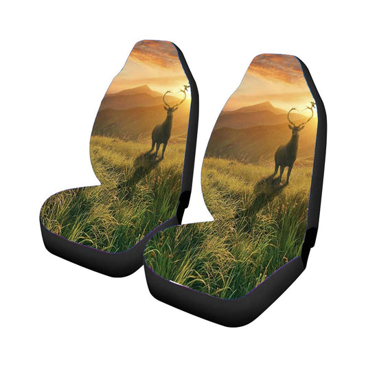 Sunset Deer Mountains Car Seat Covers