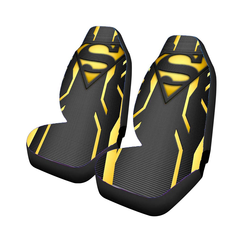 Super Hero Superman Logo Metallic car Seat Covers