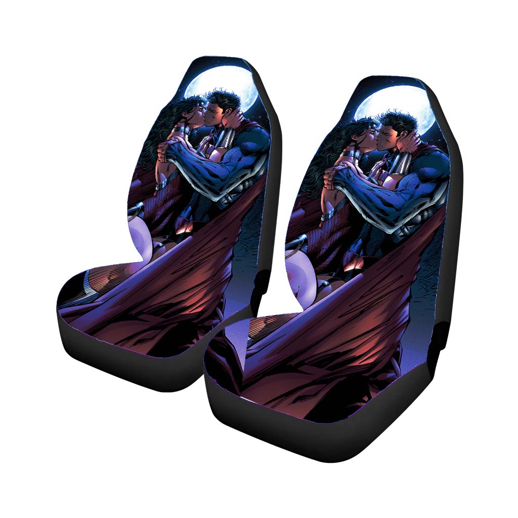 Superman Kiss Wonder Woman car Seat Covers