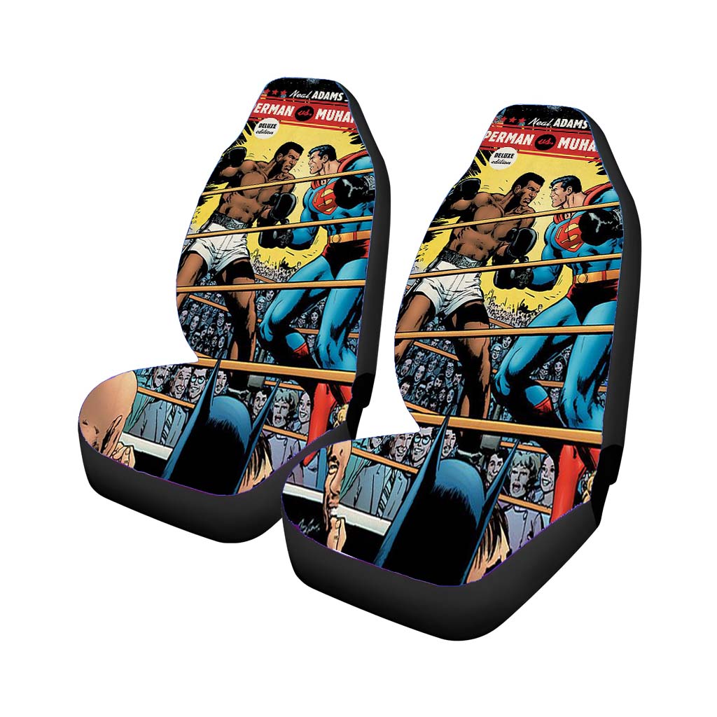 Superman Vs Muhammad Ali Boxing car Seat Covers