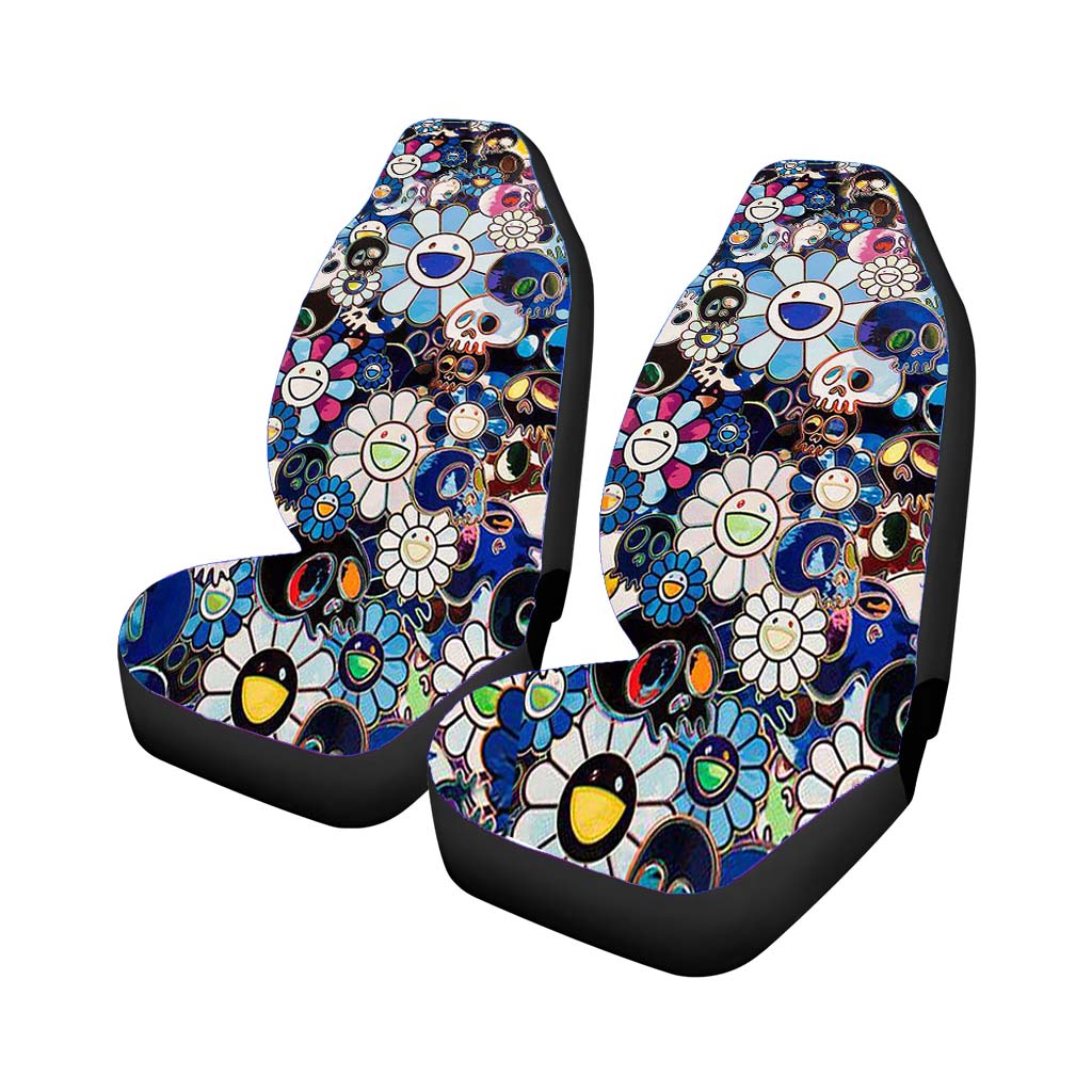 Takashi Murakami Skull car Seat Covers