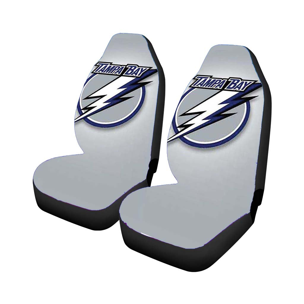 Tampa Bay Lightning Silver Radial car Seat Covers