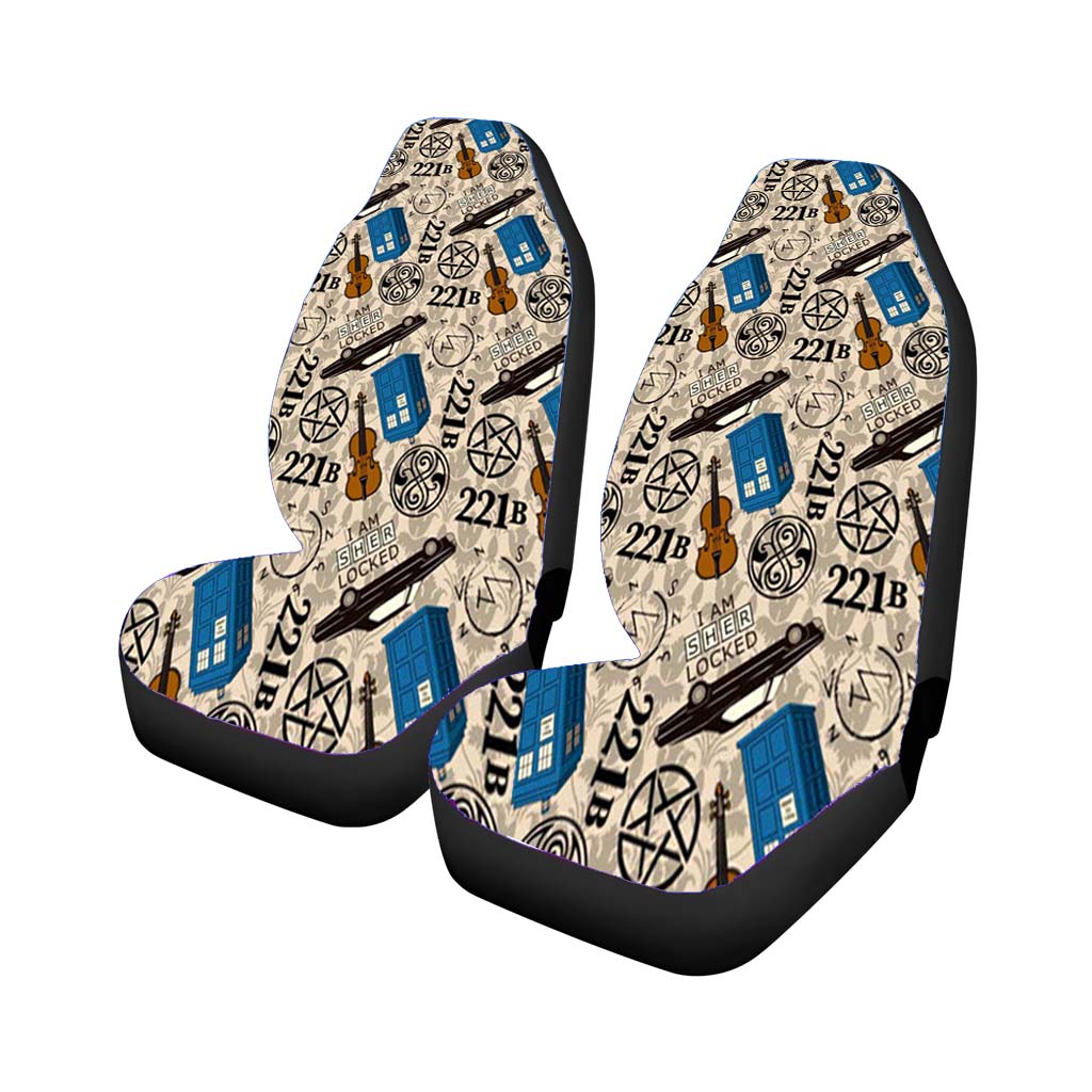 Tardis Sherlock Pattern car Seat Covers
