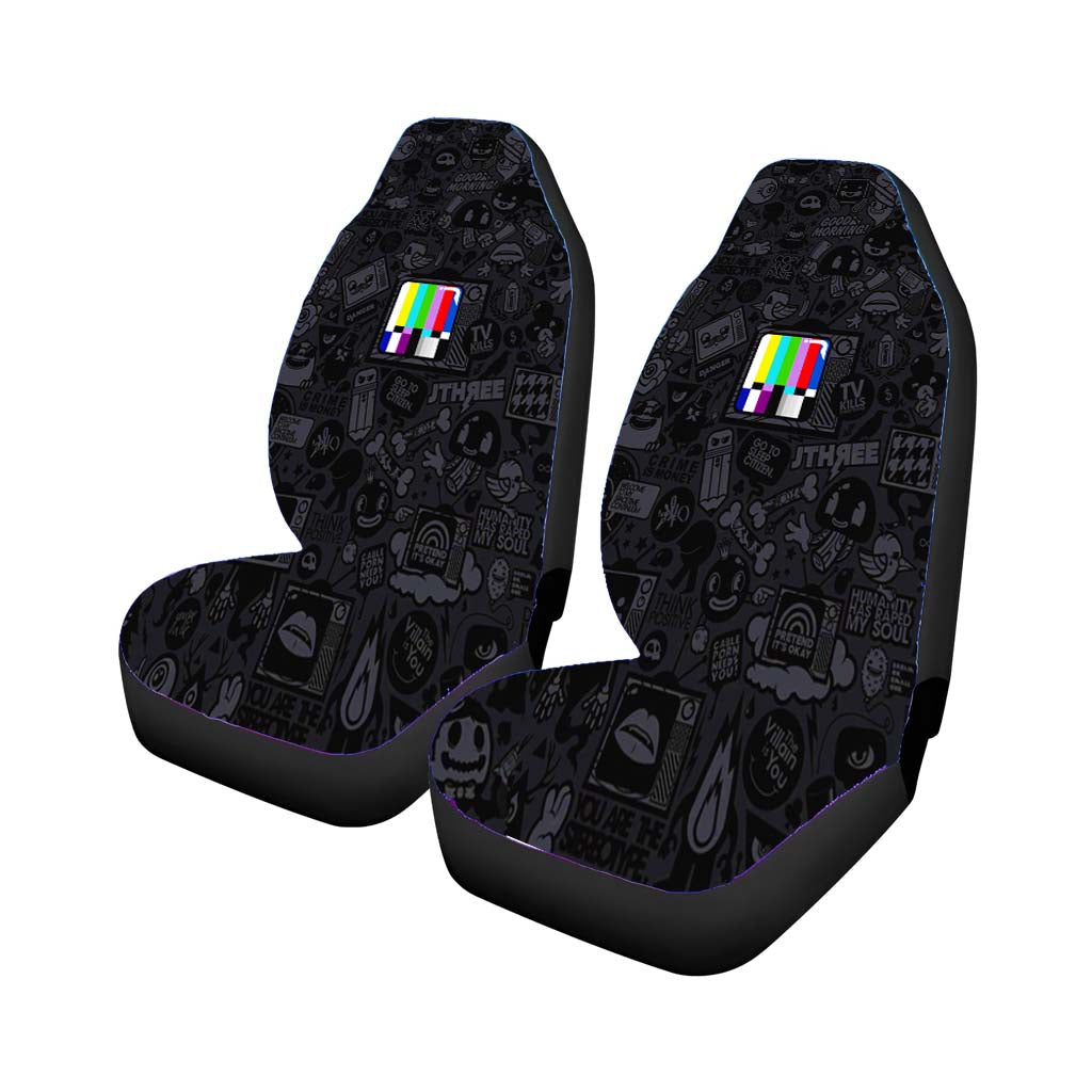 Test Pattern Logo Quotes car Seat Covers