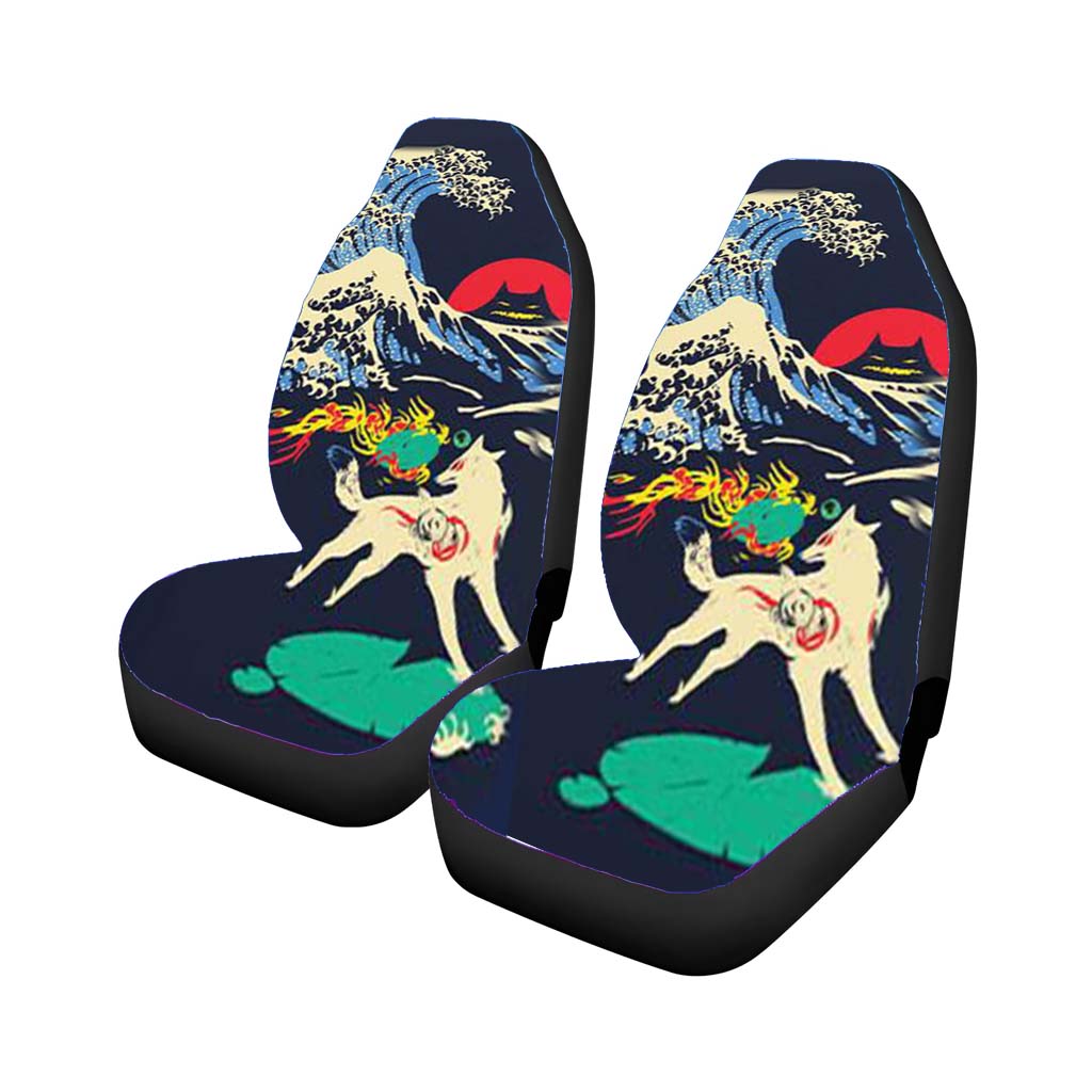 The Great Wave Of Oni Island car Seat Covers