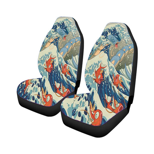 The Great Wave Off Kanto Blue Car Seat Covers