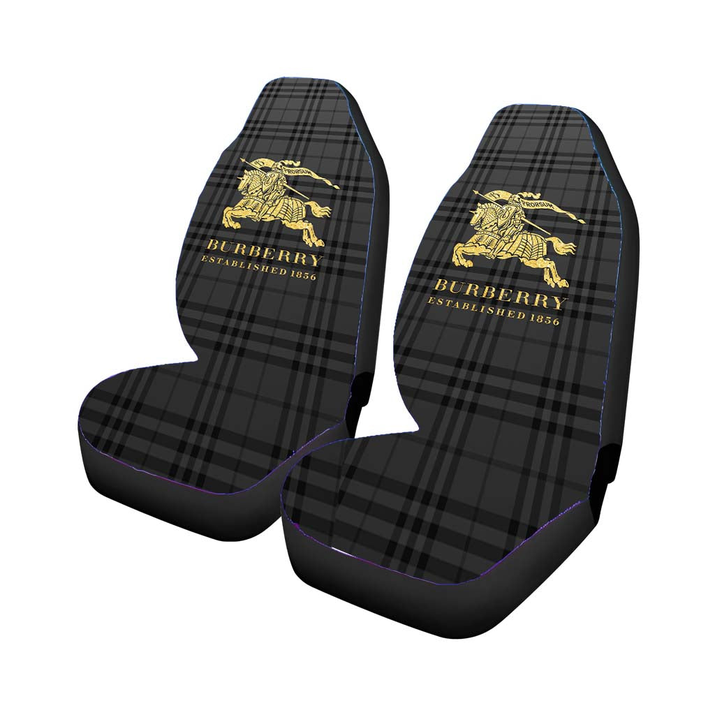 The Pattern Of Burberry Gold Logo car Seat Covers