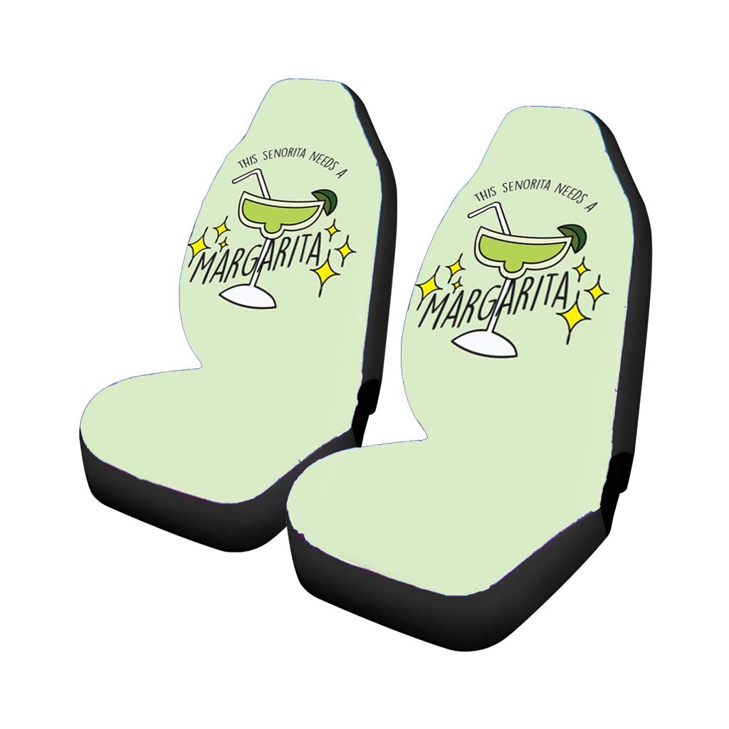 This Senorita Needs A Margarita - Funny Quotes car Seat Covers