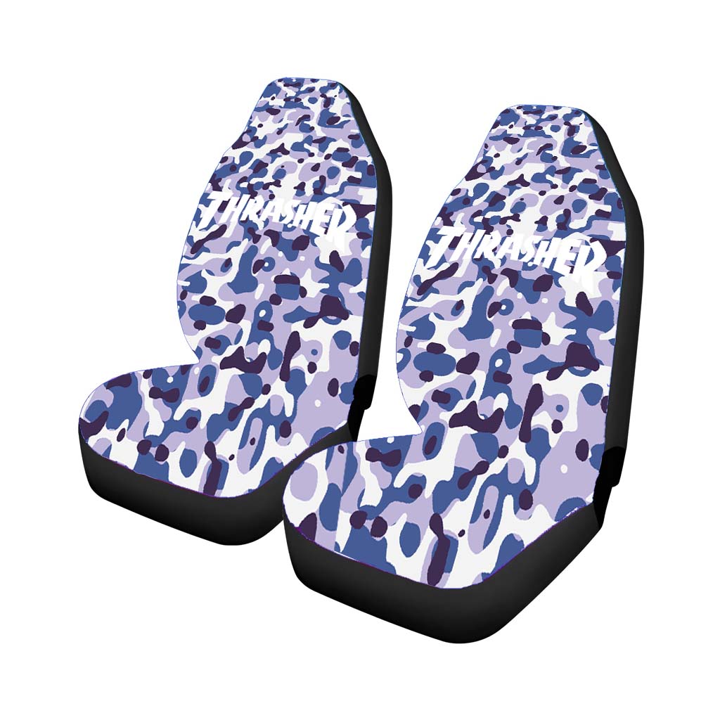 Thrasher Bape Camouflage Blue Purple car Seat Covers