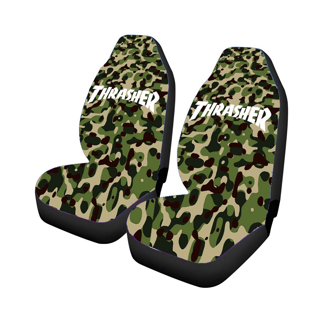 Thrasher Bape Camouflage Green car Seat Covers