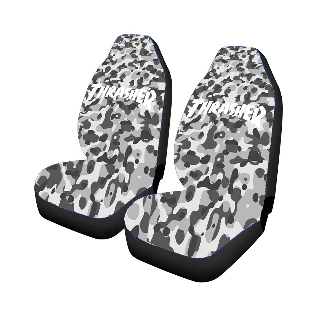 Thrasher Bape Camouflage Grey car Seat Covers