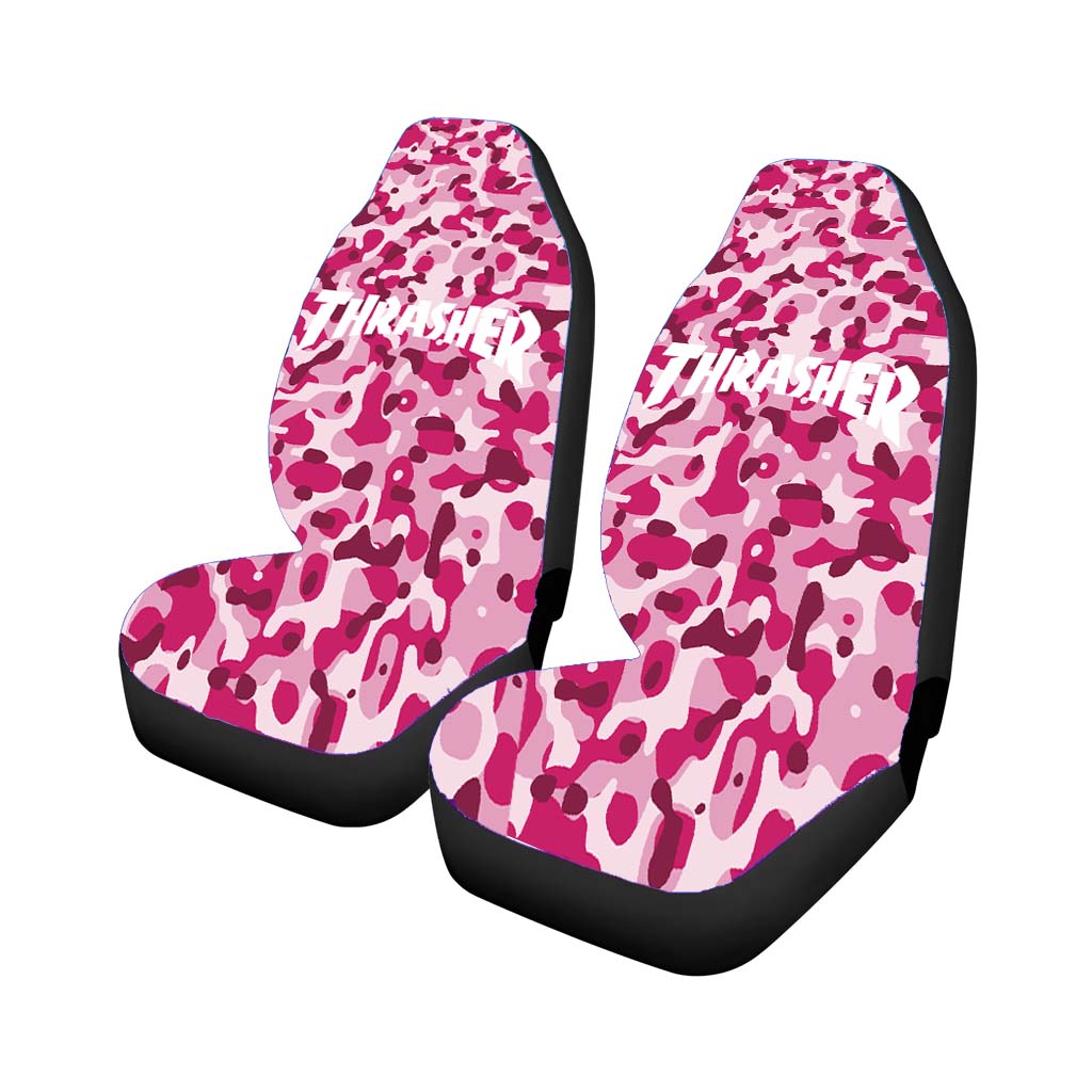 Thrasher Bape Camouflage Pink car Seat Covers