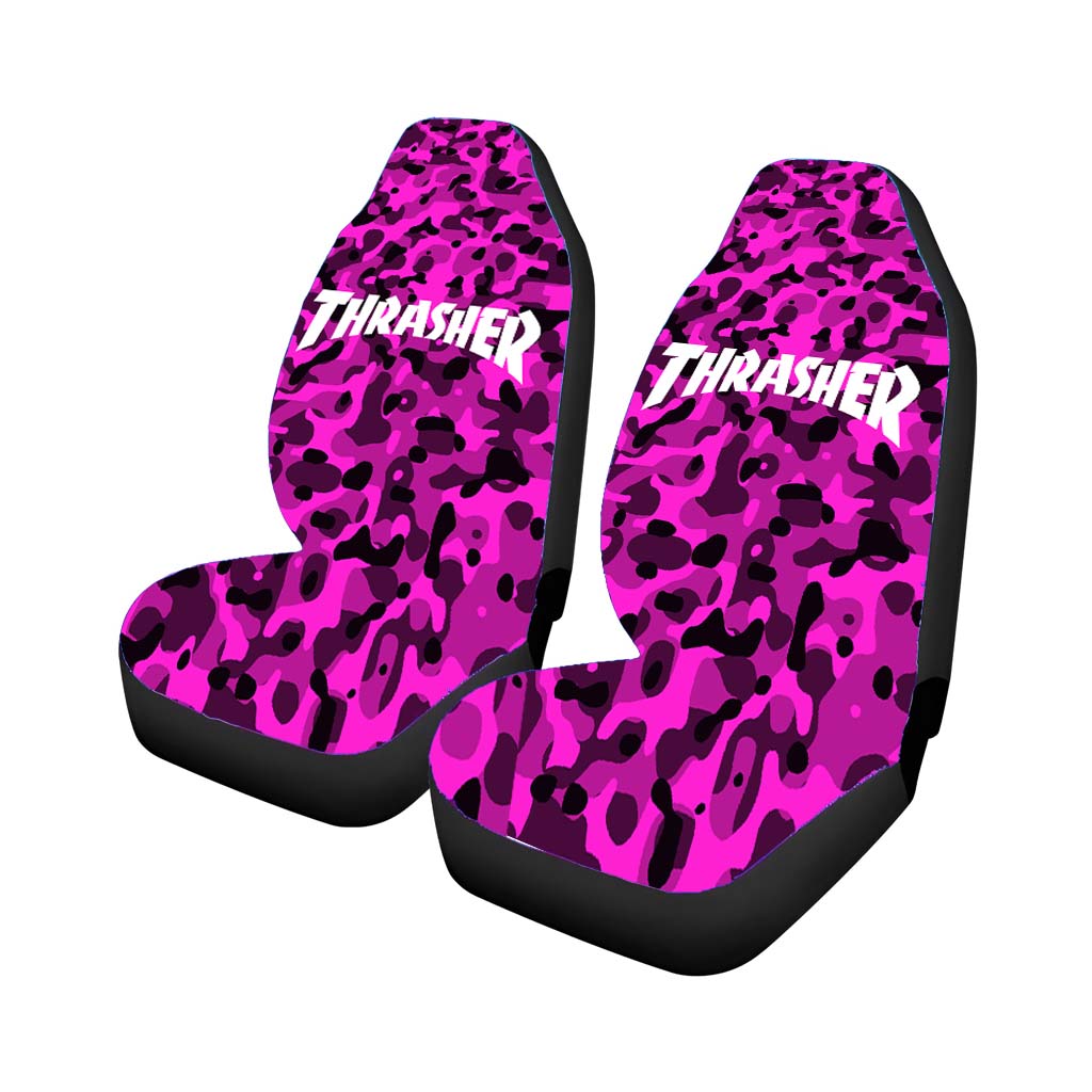 Thrasher Bape Camouflage Purple car Seat Covers