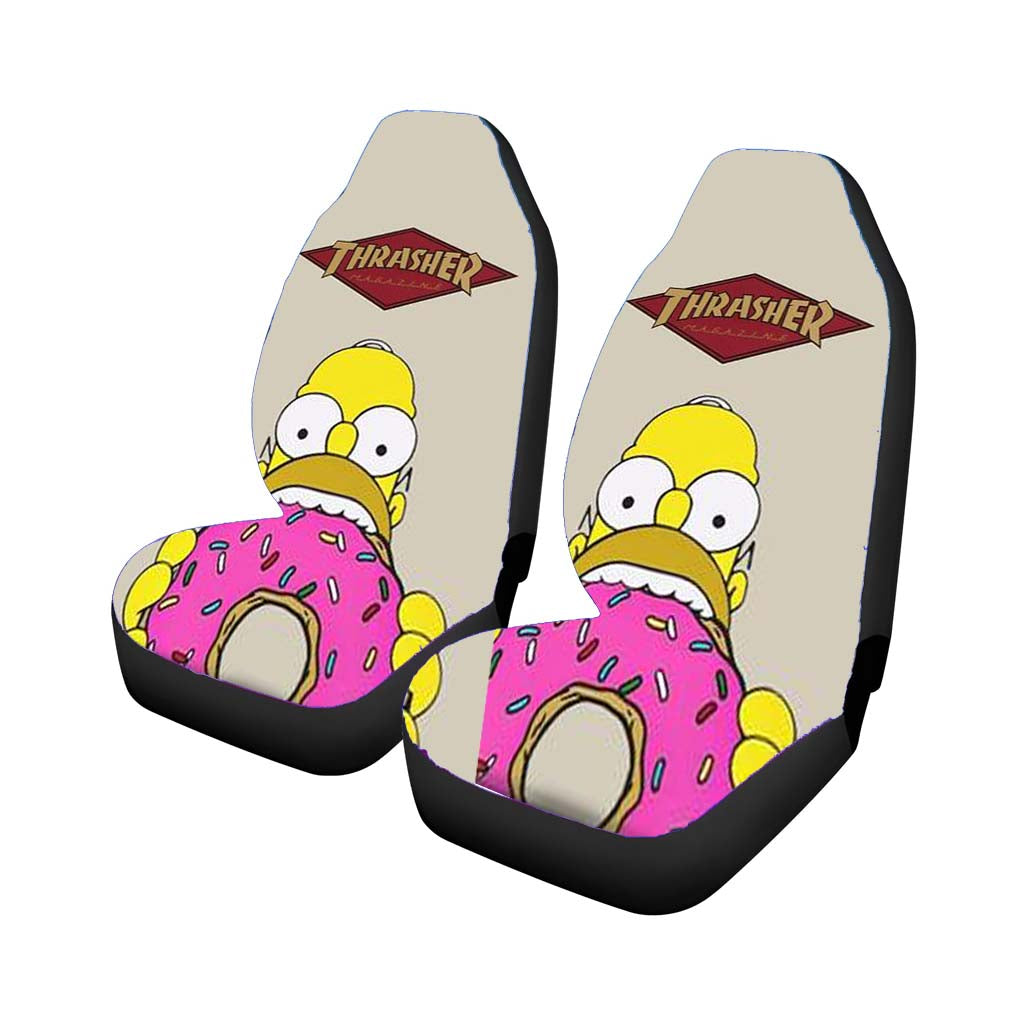 Thrasher Homer Simpson Donut car Seat Covers