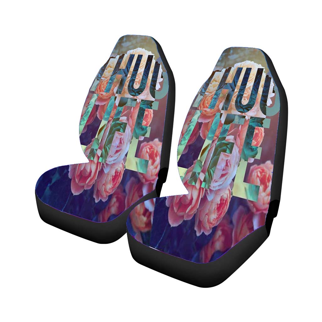 Thug Life Roses Floral car Seat Covers