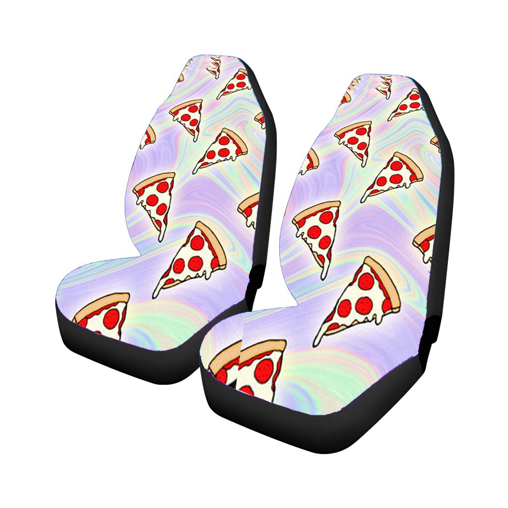 Tie Dye Pizza Slices car Seat Covers