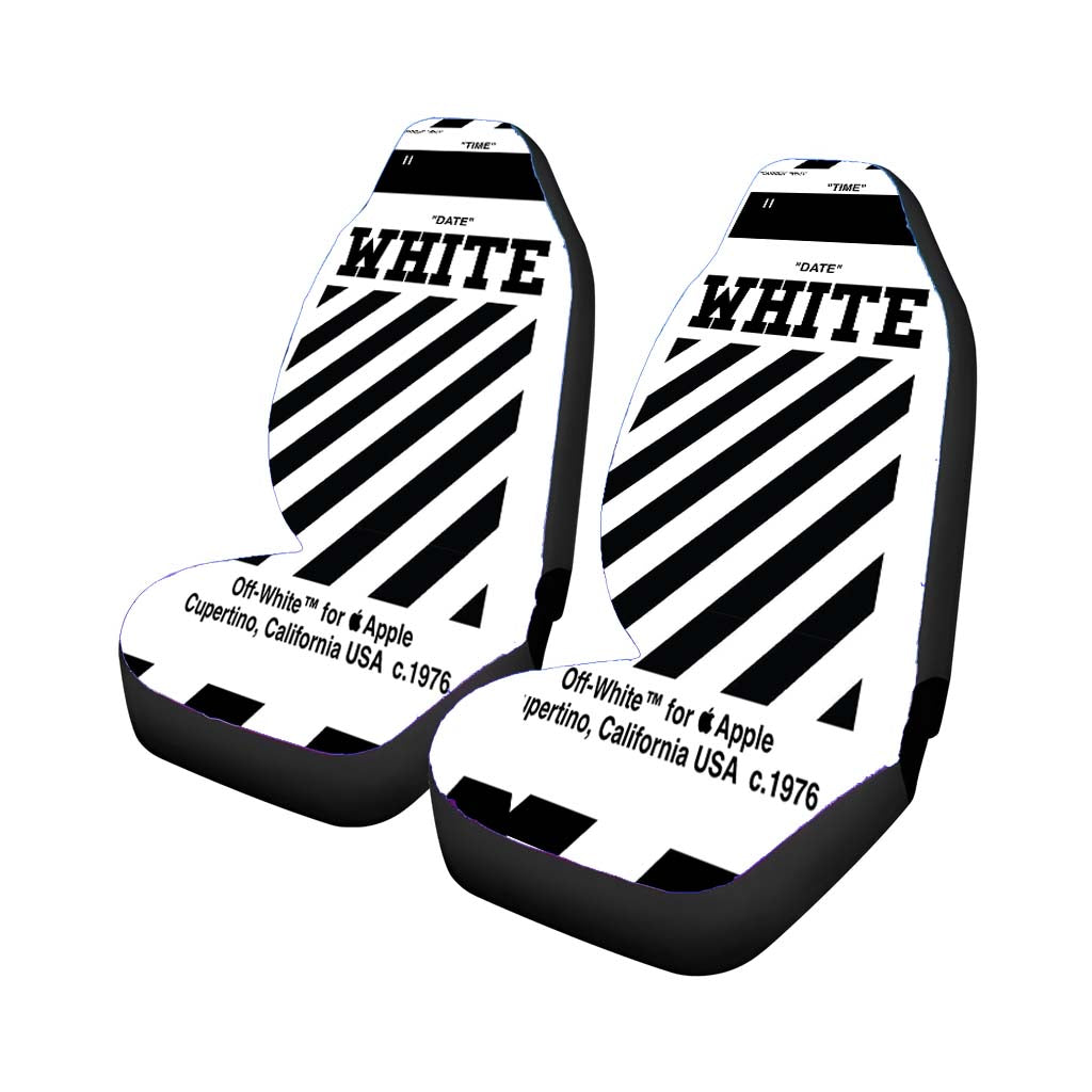 Time Date Stripe Off White Abloh car Seat Covers