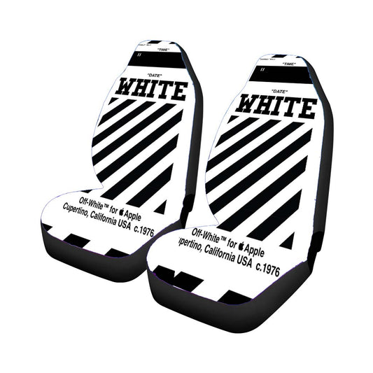 Time Date Stripe Off White Abloh Car Seat Covers Universal Fit