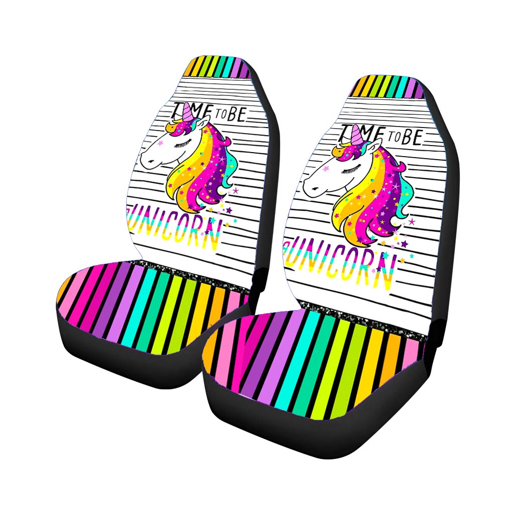 Time To Be A Unicorn Colorful car Seat Covers