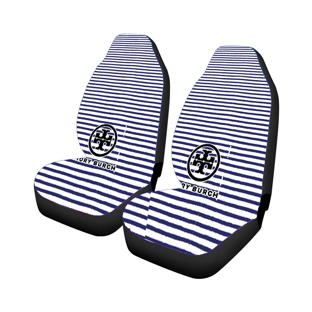 Tory Burch Blue White Wallpaper car Seat Covers
