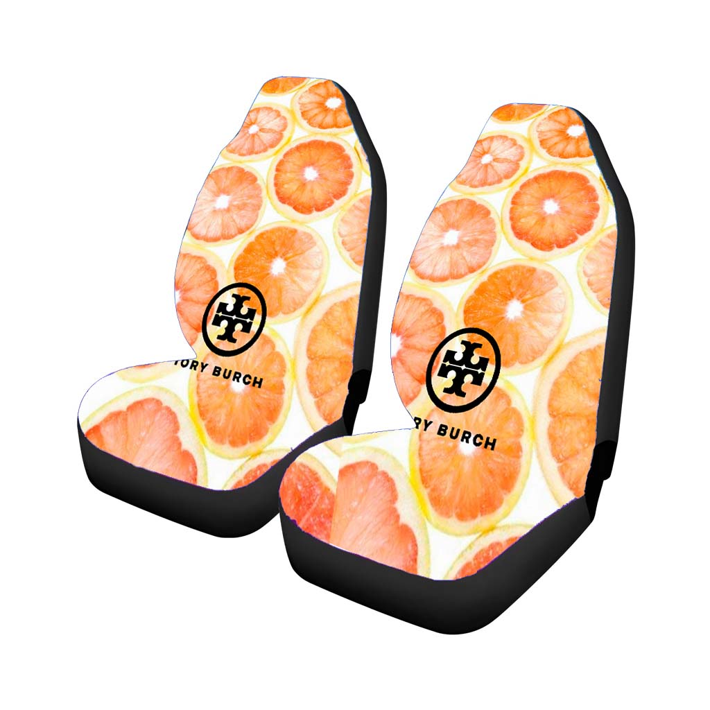 Tory Burch Orange Wallpaper car Seat Covers