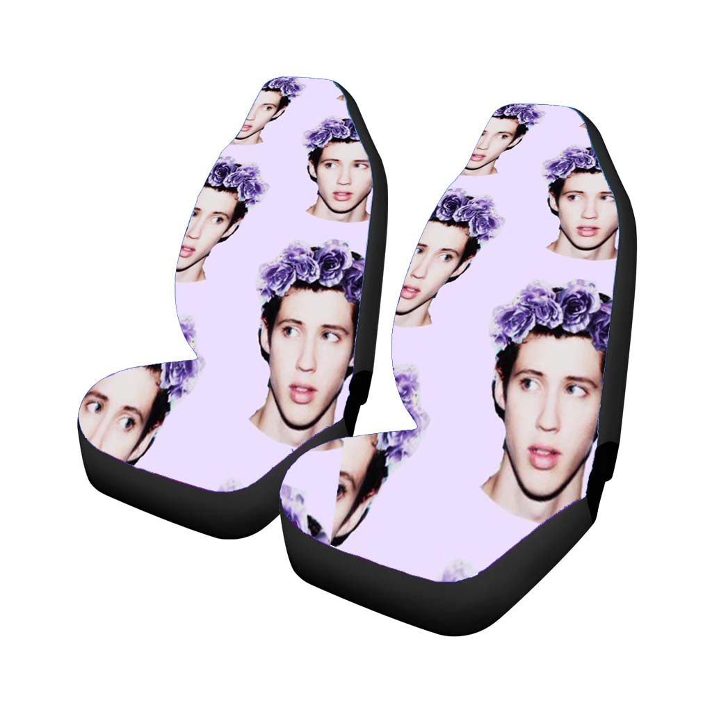 Troye Sivan Pattern Head Flowers car Seat Covers
