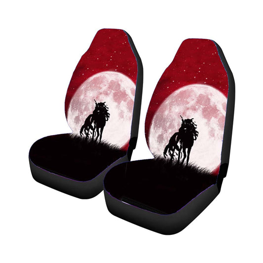 Unicorn And Red Sky Car Seat Covers Universal Fit