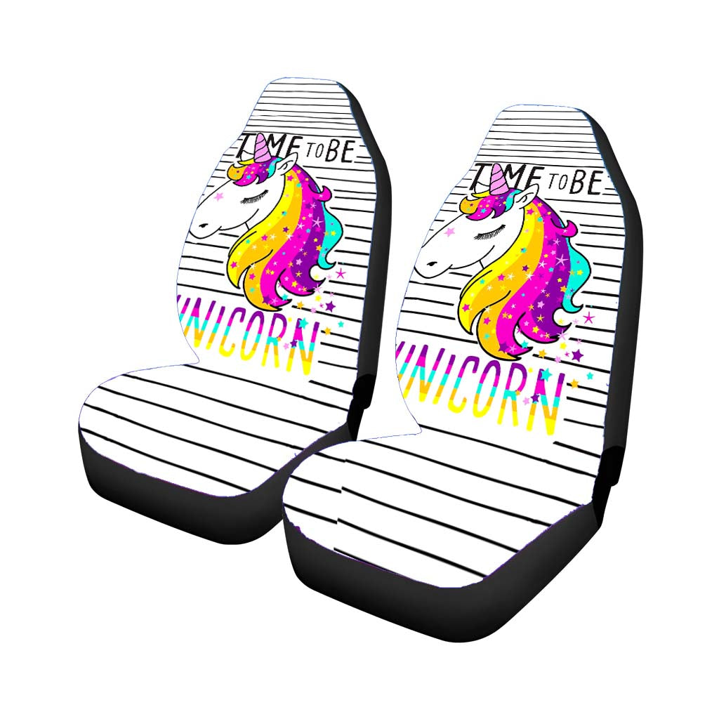Unicorn Art Line Time To Be car Seat Covers