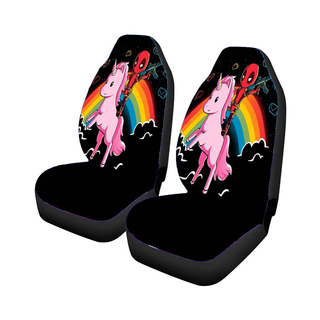 Unicorn Deadpool car Seat Covers