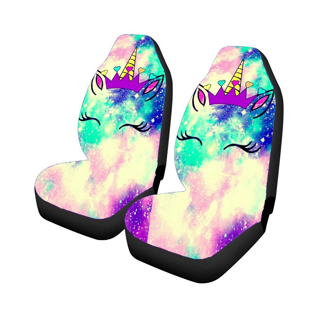 Unicorn Flower Clip Art Galaxy Purple car Seat Covers