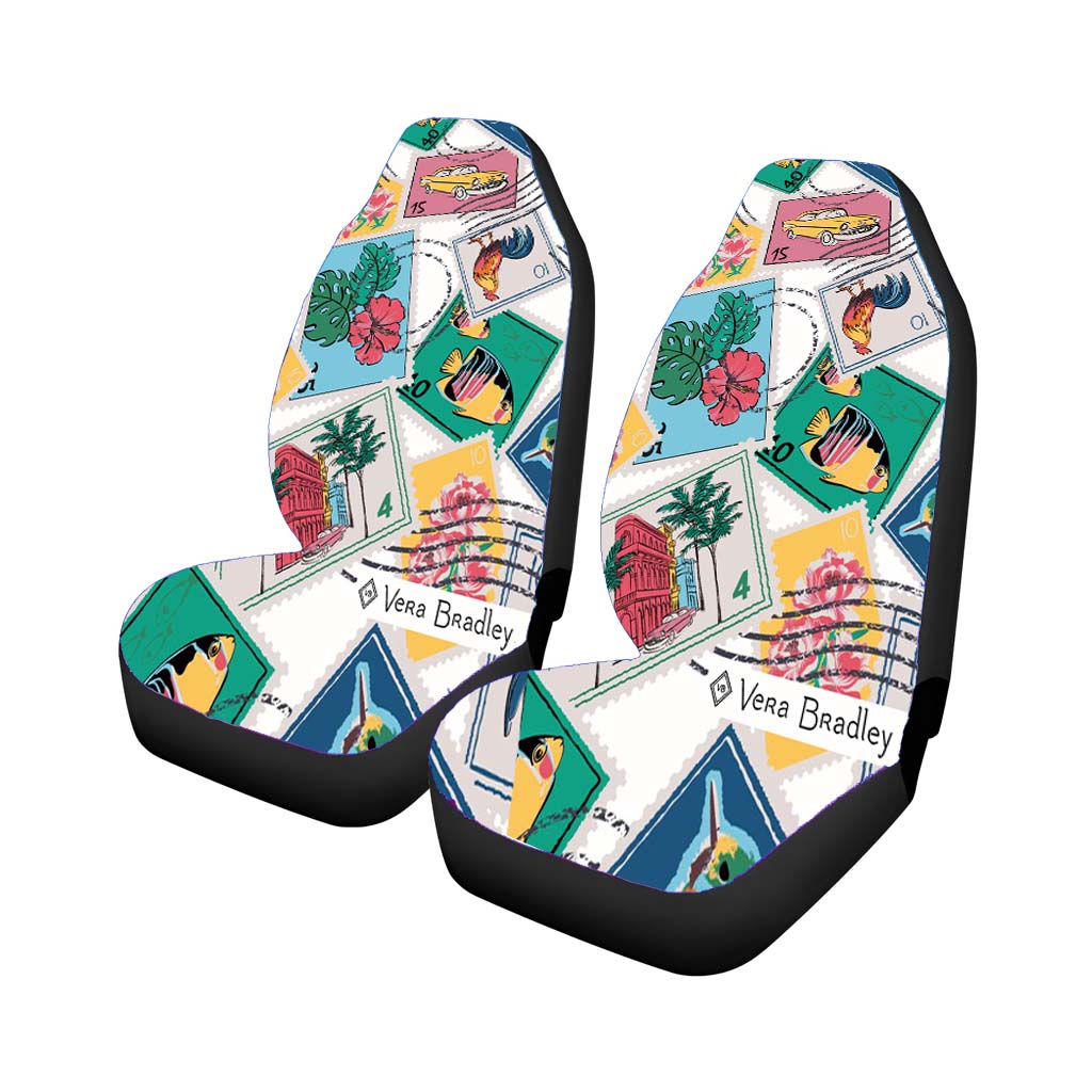 Vera Bradley Cuban Stamps car Seat Covers