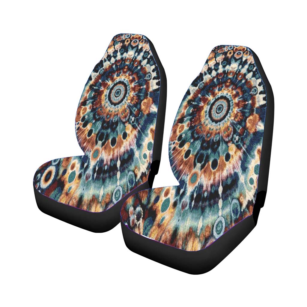 Vibrant Pollack Tie Dye Mandala car Seat Covers