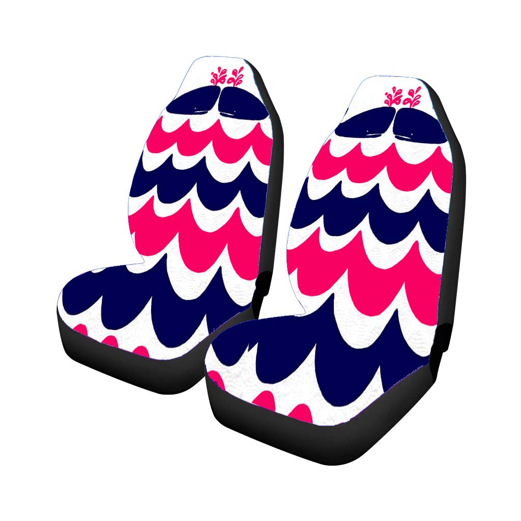 Vineyard Vines Whale Blue Pink car Seat Covers
