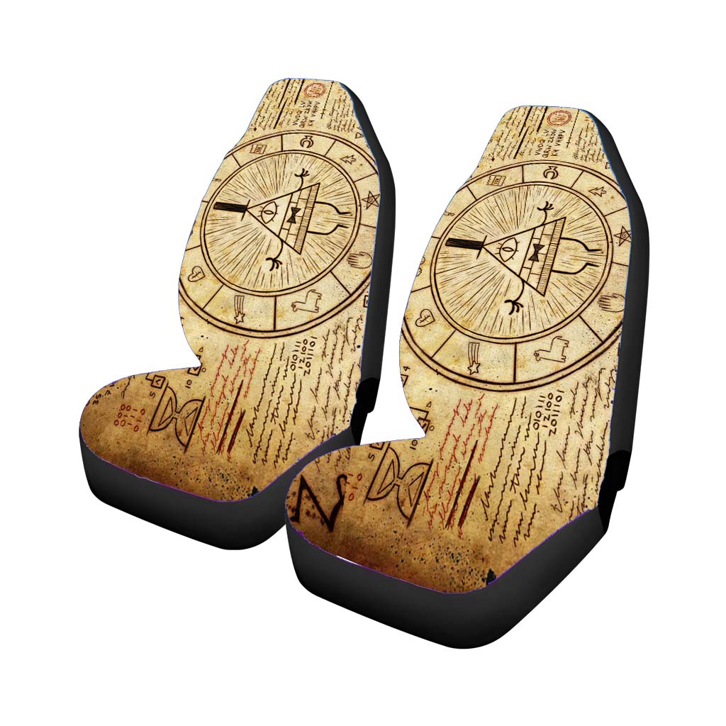 Vintage Bill Cipher Wheel Gravity Falls Art car Seat Covers