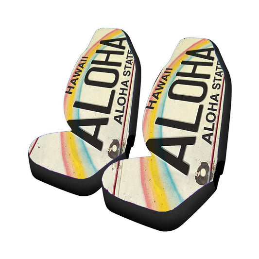 Vintage Hawaii License Plate Car Seat Covers
