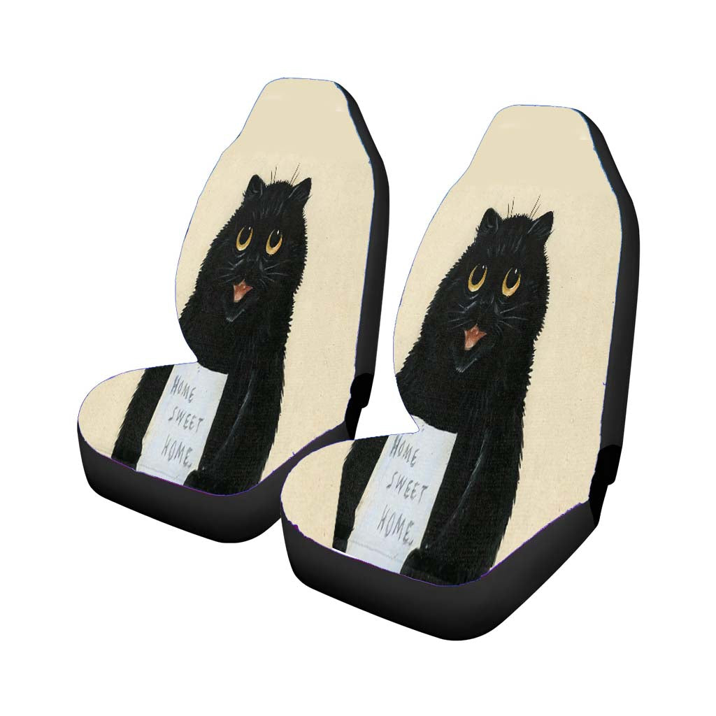 Vintage Louis Wain Black Cat car Seat Covers