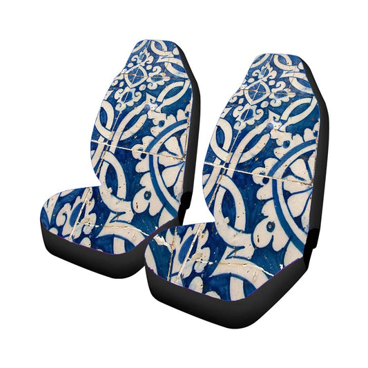 Vintage Portuguese Azulejo Car Seat Covers