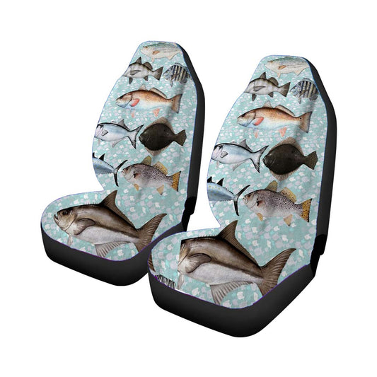 Vintage Saltwater Gamefish Car Seat Covers