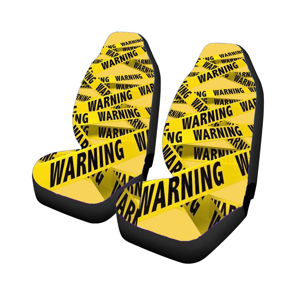 Warning Police Line Pattern car Seat Covers