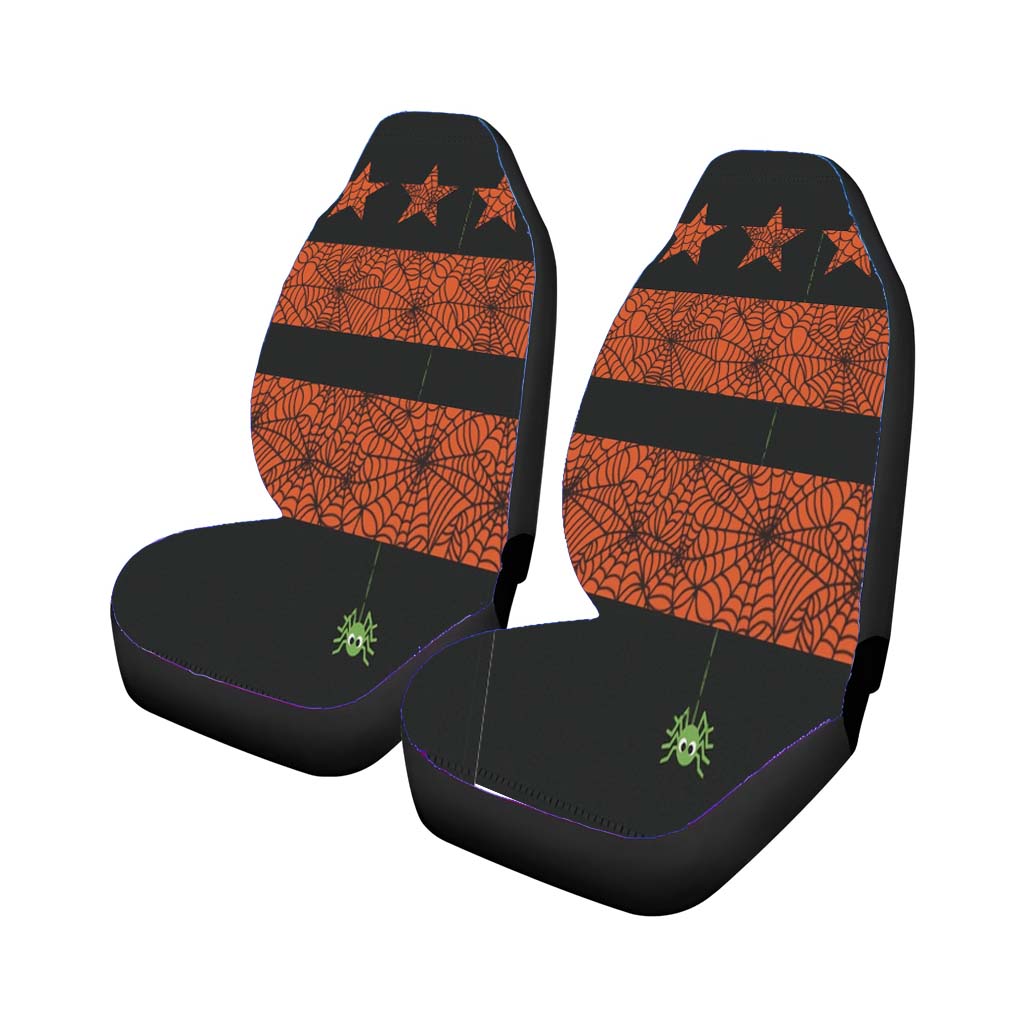 Washington Dc Flag Halloween Spiderweb car Seat Covers