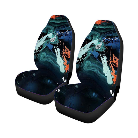 Watercolor Liquid Splater Abstract Car Seat Covers Universal Fit