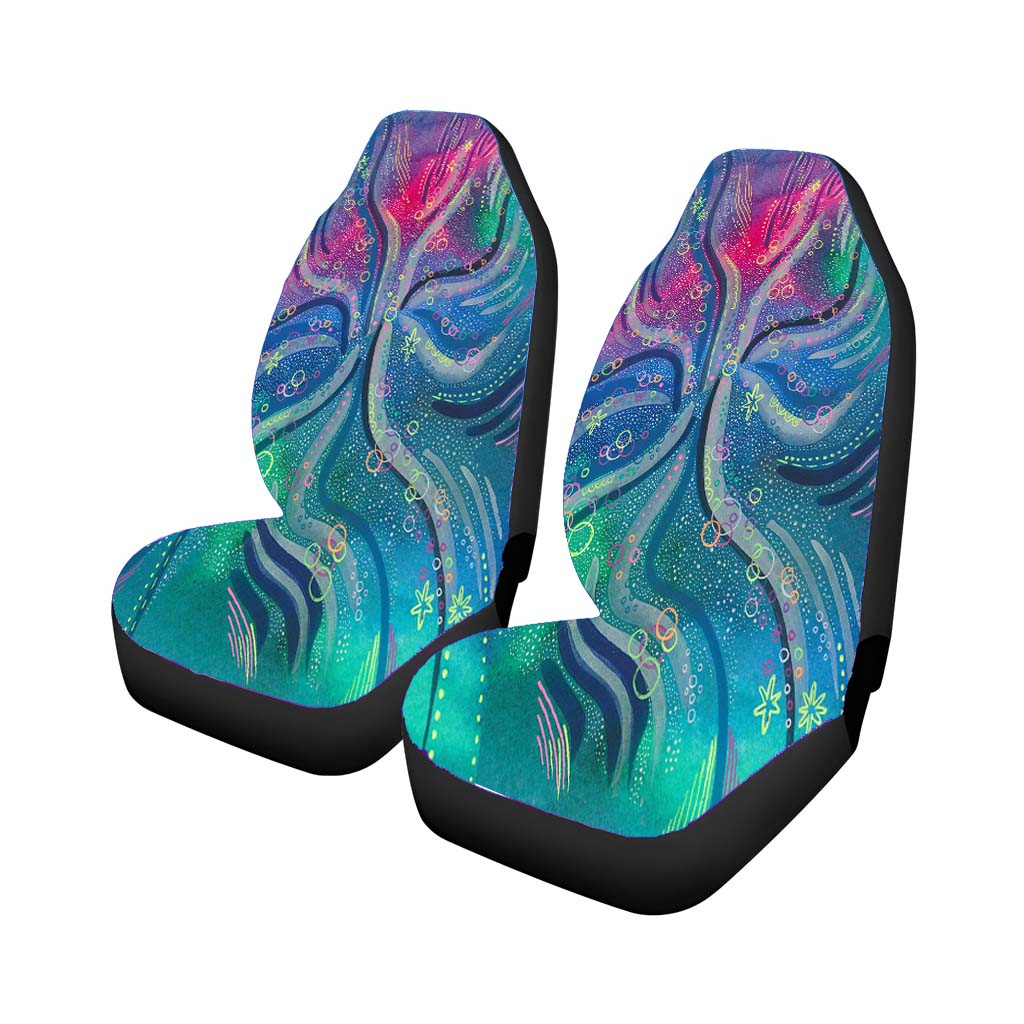 Watercolor Pattern August car Seat Covers