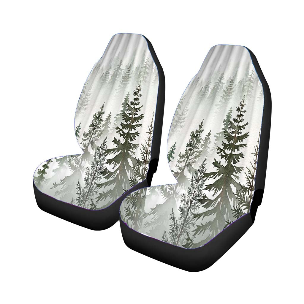 Watercolor Pine Forest car Seat Covers