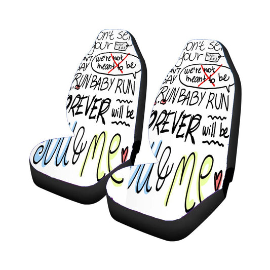 We The Kings Check Yes Juliet Lyric Cover Car Seat Covers