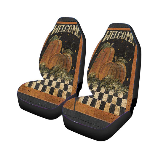Welcome Pumpkins Primitive Car Seat Covers