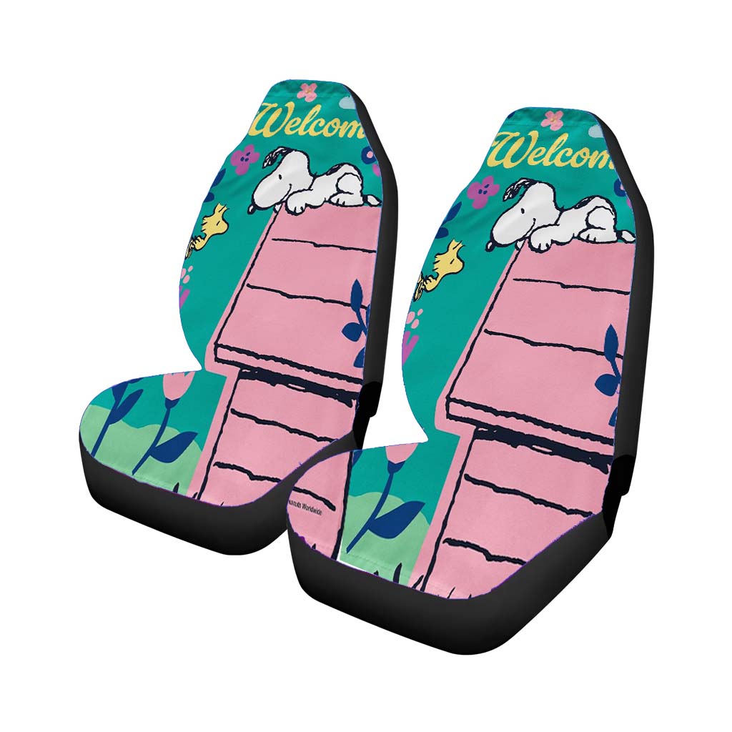 Welcome Spring Snoopy car Seat Covers