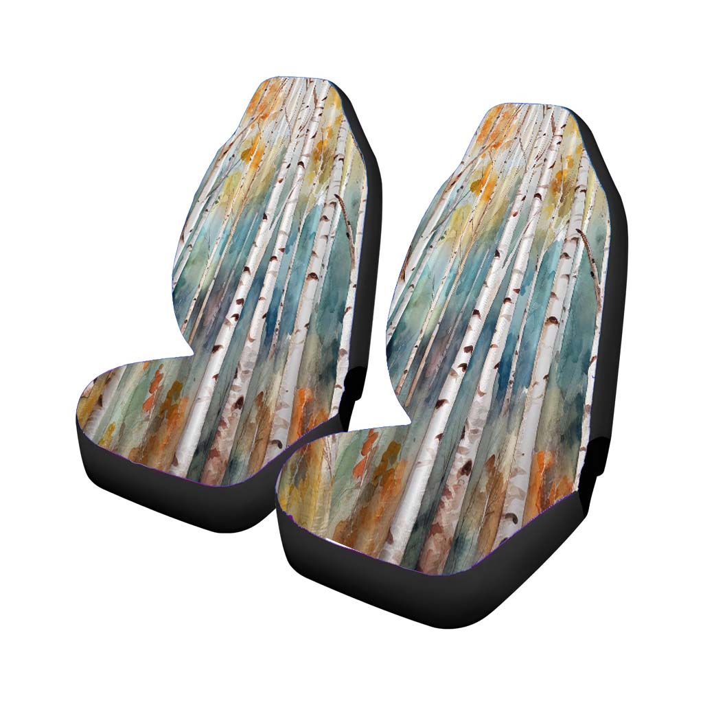 White Birch Trees car Seat Covers