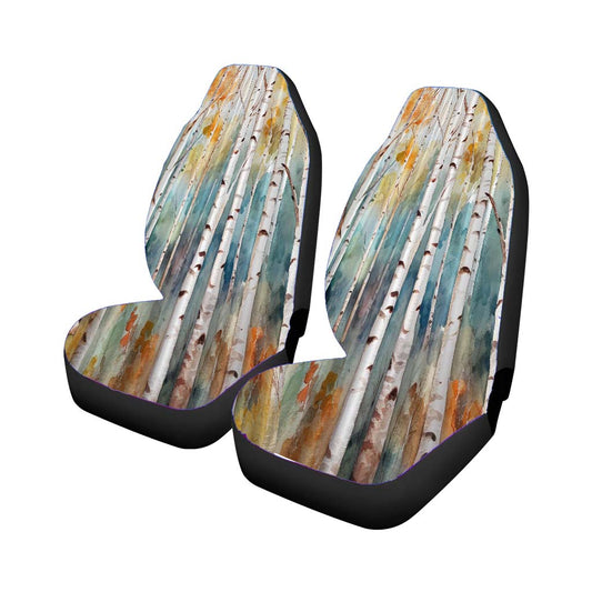 White Birch Trees Car Seat Covers