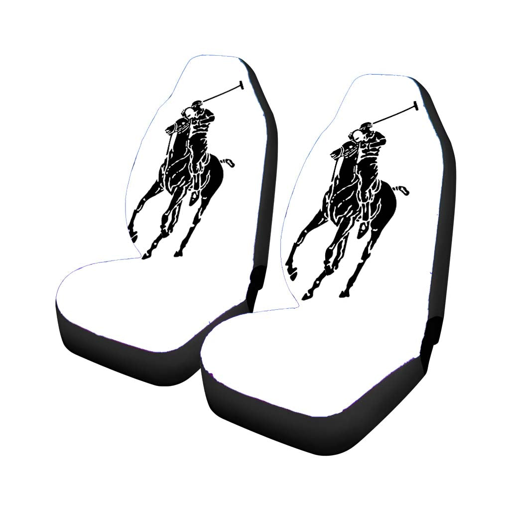 White Black Polo Ralph Lauren Logo car Seat Covers